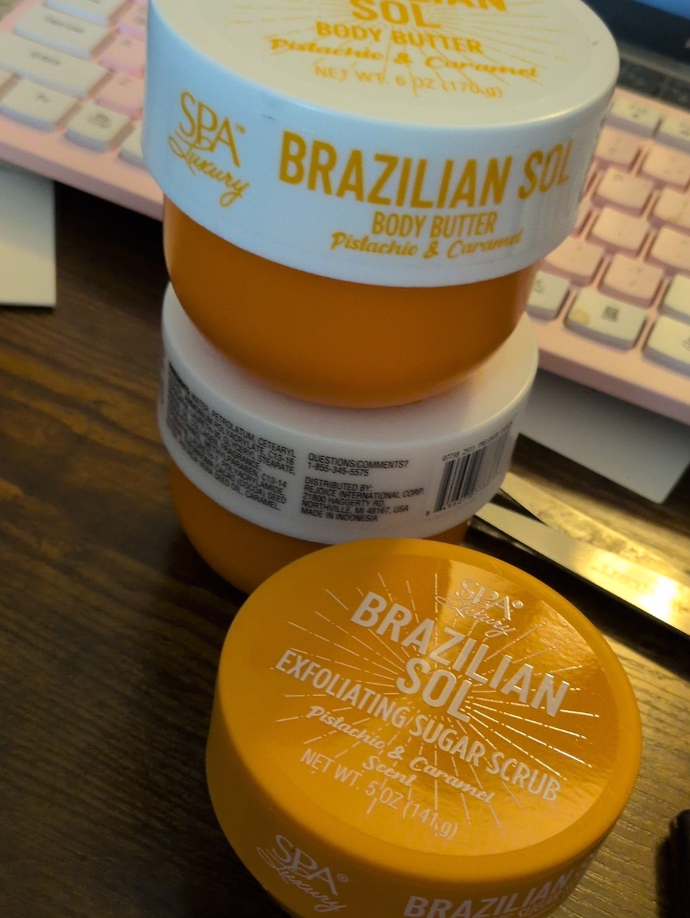 BRAZILIAN SOL Exfoliating Sugar Scrub body Butter -